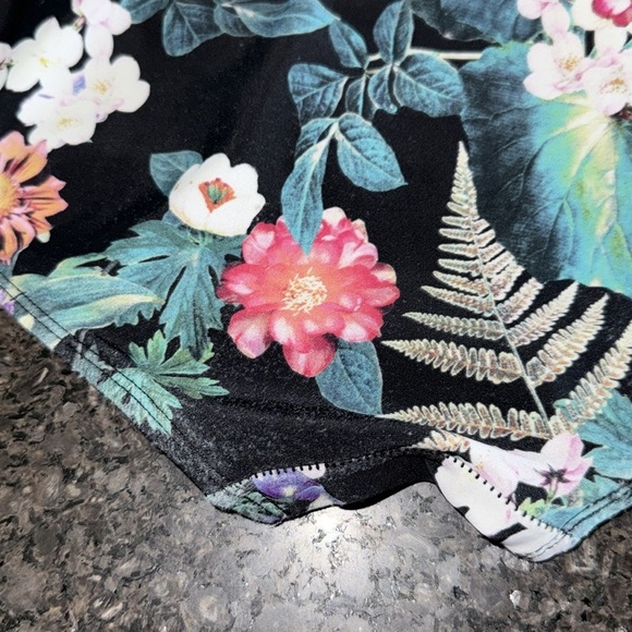 Torrid Lattice Neckline Tropical Print One Piece Swimsuit - Picture 8 of 10